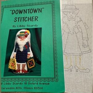 Needlepoint canvas with full instructions.